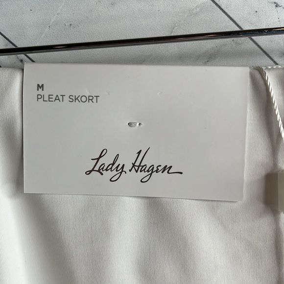 NWT Lady Hagen Womens 17" White Pleated Skort Golf Tennis Biking Size Medium M - Picture 6 of 11